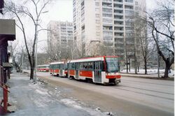 Трамвай на улице Галактионовской