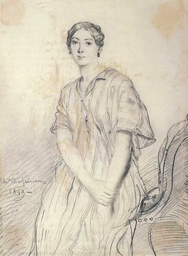 Алиса Ози. Рисунок Теодора Шассерио. 1849. Институт искусств. Детройт