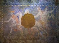 Мозаика из гробницы в Амфиполисе, изображающая похищение Персефоны Плутоном, IV век до н. э.