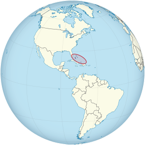 Багамские Острова на карте мира