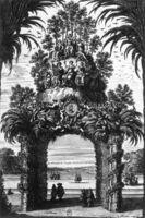 Ж. Лепотр. Церемониальные ворота для въезда Людовика XIV и Марии-Терезии в Париж в 1660 году