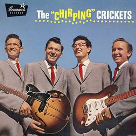 Обложка альбома The Crickets «The “Chirping” Crickets» (1957)