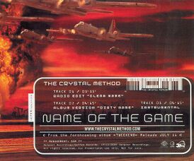 Обложка сингла The Crystal Method «Name of the Game» (2001)