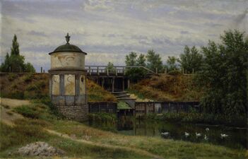 Мельница в имении Давыдовых, 1908. Государственный Эрмитаж.