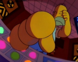 Гомер не глядя нажимает кнопку