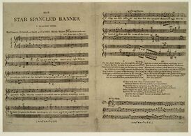 Самый ранний из сохранившихся нотных листов «The Star-Spangled Banner», 1814 год