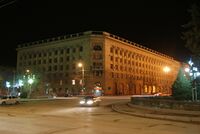 Здание бывшей Высшей партийной школы в Волгограде (Волгоградский государственный медицинский университет)
