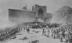 Освобождение гарнизона Баязетской цитадели в 1877 г. Худ. Л. Ф. Лагорио (1885)