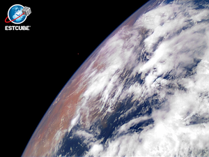 Первая фотография, сделанная спутником ESTcube-1 в космосе
