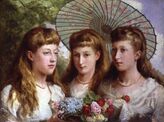«Их королевские застенчивости»[7]: сёстры Виктория, Мод и Луиза, 1883 год