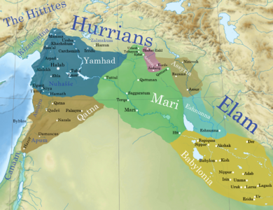 Накануне завоеваний Шамши-Адада I. Сирийские и месопотамские царства, включая территорию независимого Ашшура при Эришуме II. Около 1810 до н. э.