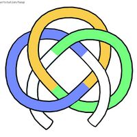 Трёхпетельный узел[6],three-ply knot[1]. Декоративный узел-стопор'[6]. [abok 153]