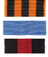 Георгиевская, Андреевская и Владимирская ленты (для светло-бронзовой медали)