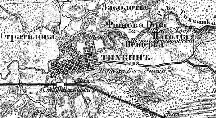 Деревня Заболотье на карте 1913 г.
