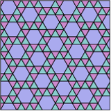 Курносый тришестиугольный паркет (одна из двух зеркальных копий) 3.3.3.3.6