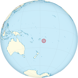 Местоположение протектората Королевство Тонга