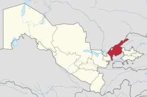 Ташкентская область на карте