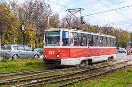 Трамвайный вагон КТМ-5М3 (71-605) в Ярославле