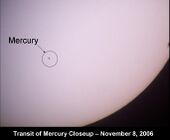 Прохождение Меркурия по диску Солнца (8 ноября 2006 года).