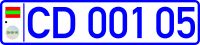 Transnistria diplomatic license plate CD00105.svg