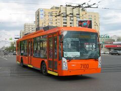 Опытный троллейбус Тролза-5265 «Мегаполис» на испытаниях в Москве, первые дни работы