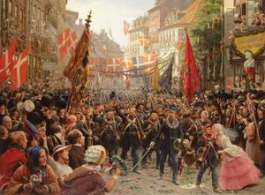 Отто Бахе. Возвращение датских солдат в Копенгаген в 1849 году.