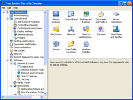 Скриншот программы True System Security Tweaker