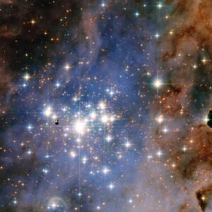 Изображение скопления Трюмплер 14, полученное телескопом «Хаббл».