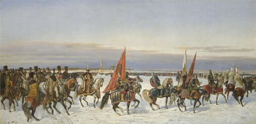 Выезд царя Алексея Михайловича на смотр войск в 1664 году. 1864