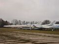 Слева направо: Ту-22М0, Ту-22М2, Ту-22М3 и Ту-134УБЛ ВВС Украины в Государственном музее авиации Украины