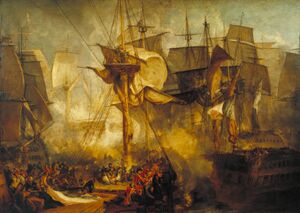 Один из эпизодов битвы на картине Тёрнера (1808)