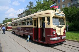 Трамвайный вагон МТВ-82 в Москве