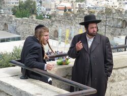 Two orthodox Jews (Jerusalem, 2013) (8683269416).jpg