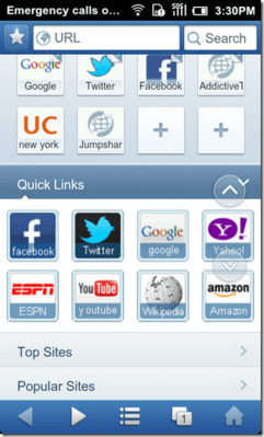 Скриншот программы UC Browser