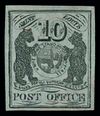 USA postmaster provisional stamp St Louis MO 1845 Mi 2 Sc 11X2.jpg