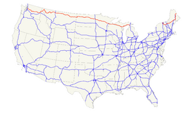 АСШ 2 в сети системы автомагистралей США