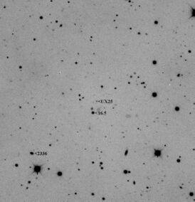 Снимок 2002 UX25 в 60-сантиметровый телескоп