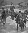 «Русская временная железная дорога, проложеная по льду замёрзшей реки», 1903.