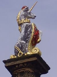 Unicorn of Scotland atop Preston Mercat Cross - geograph.org.uk - 834501.jpg