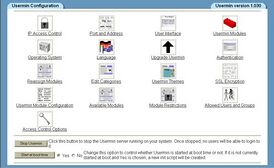 Скриншот программы Usermin