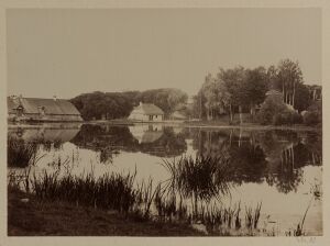 Запруда на Плисе во Вселюбе. Фото 1900 года