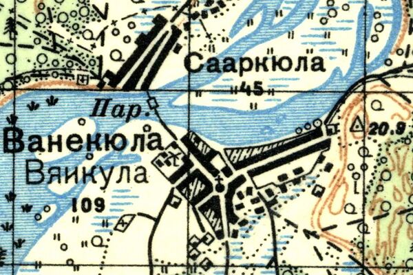 План деревни Венекюля. 1926 год