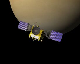 «Венера-экспресс» на орбите Венеры (художественная иллюстрация)