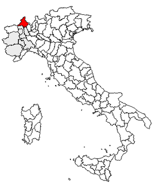 Провинция Вербано-Кузио-Оссола на карте