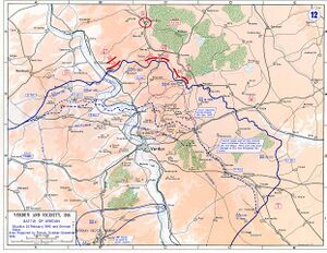 Карта битвы при Вердене 1916 г.