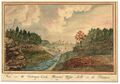 Вид на ручей Катаракви, На заднем плане мельницы Брюэрс-Аппер-Миллс, 1830 г. Томас Берроуз