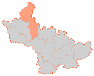 Люцинский уезд на карте
