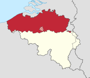 Фламандское сообщество Бельгии на карте