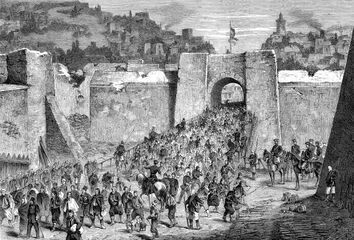 Взятие крепости Никополь. 4 июля 1877. Гравюра, 1877