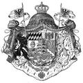 Герб королевства Вюртемберг до 1817 года со знаком ордена Золотого орла на цепи (выше виден знак ордена Гражданских заслуг).